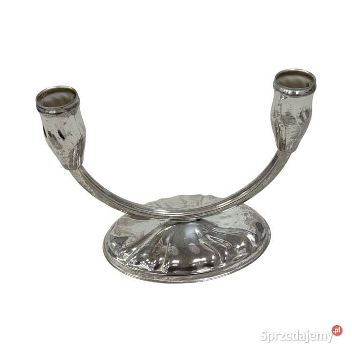 Świecznik Art Deco dwuramienny plater Warszawa sprzedam