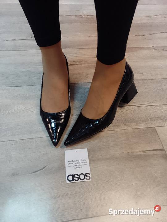 40 ASOS DesignCzarne teksturowane czółenka Kraków sprzedam