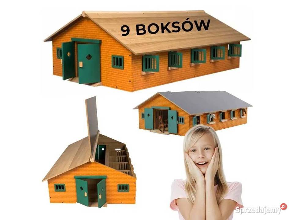 DUŻA Drewniana Stajnia koni Schleich Collecta Warszawa sprzedam