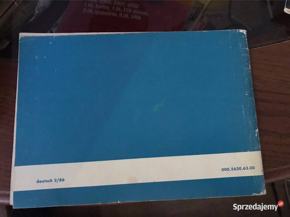 Instrukcja obsługi VW Passat B2 z 1986 roku Rok produkcji 1986 łódzkie Łódź