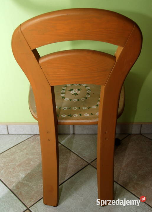 Stare ludowe KRZESŁO wyroby ludowe malarstwo mazowieckie Warszawa