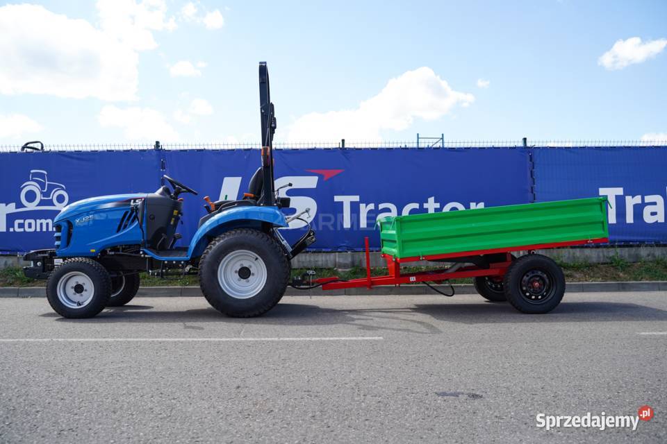 Przyczepa rolnicza jednoosiowa 1T z kiprem nieuszkodzony Tajęcina