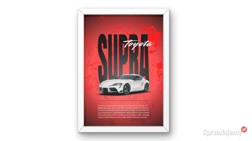 Plakat cyfrowy Toyota Supra GR mazowieckie sprzedam
