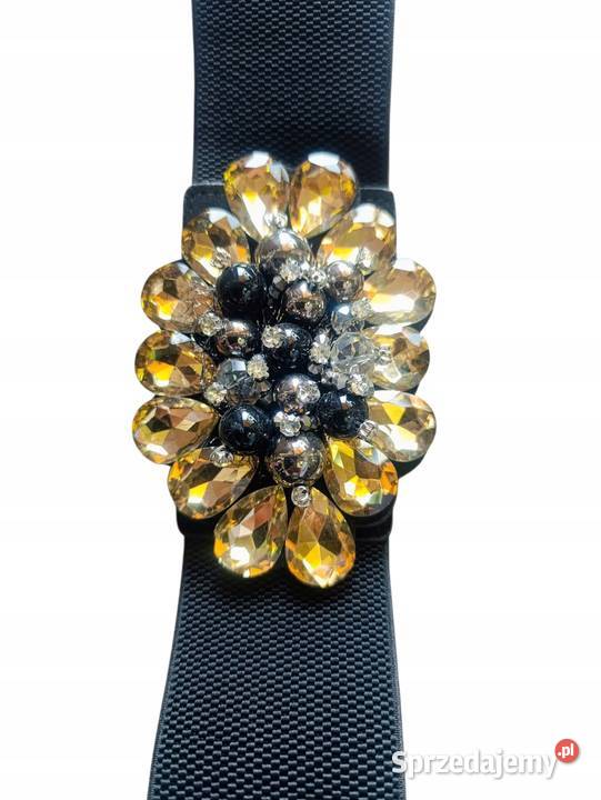 Pasek DamskiGUMA OZDOBNA BIŻUTERIA cekiny łódzkie Pątnów