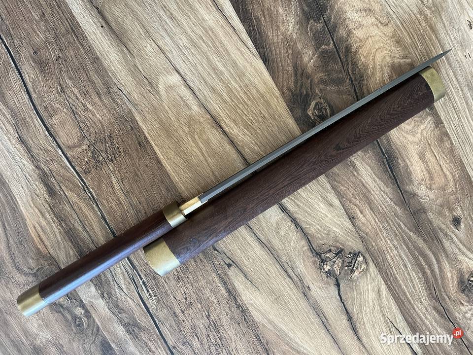 Krótki miecz wakizashi w damascenie Mrągowo
