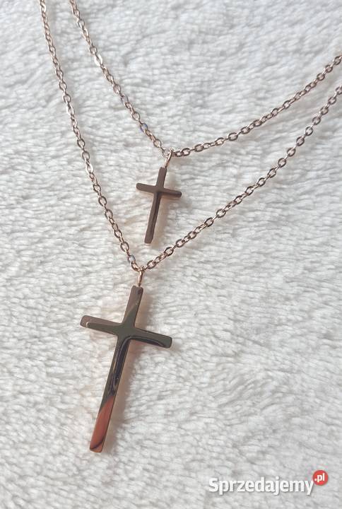 Nowy naszyjnik stal szlachetna różowe złoto Naszyjniki zachodniopomorskie