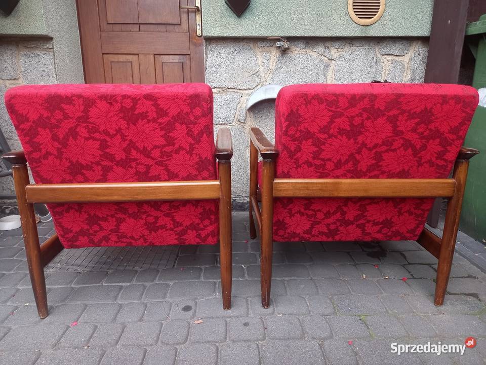 Fotele GFM 142 Edmund Homa PRL vintage Fotele Rawicz