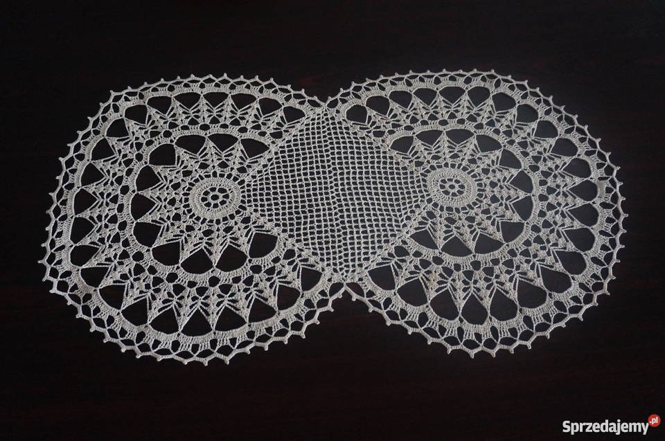 serweta serwetka obrus bieżnik szydełkowy łódzkie Libiszów-Kolonia