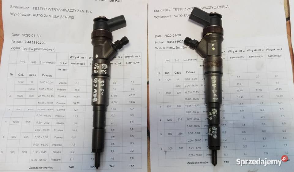 WTRYSK WTRYSKIWACZ BMW 20 30 D 0445110209 osobowe Kiełczyna sprzedam