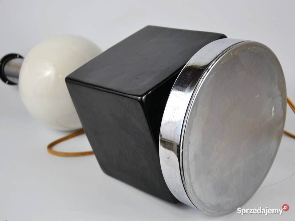 Lampa stołowa ceramika chrom Maison Barbie Bronisze