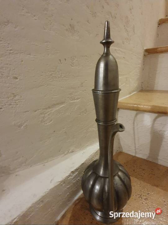 Stary DZBANEK kompletu fajka wodnametal srebrny Antyki Lublin