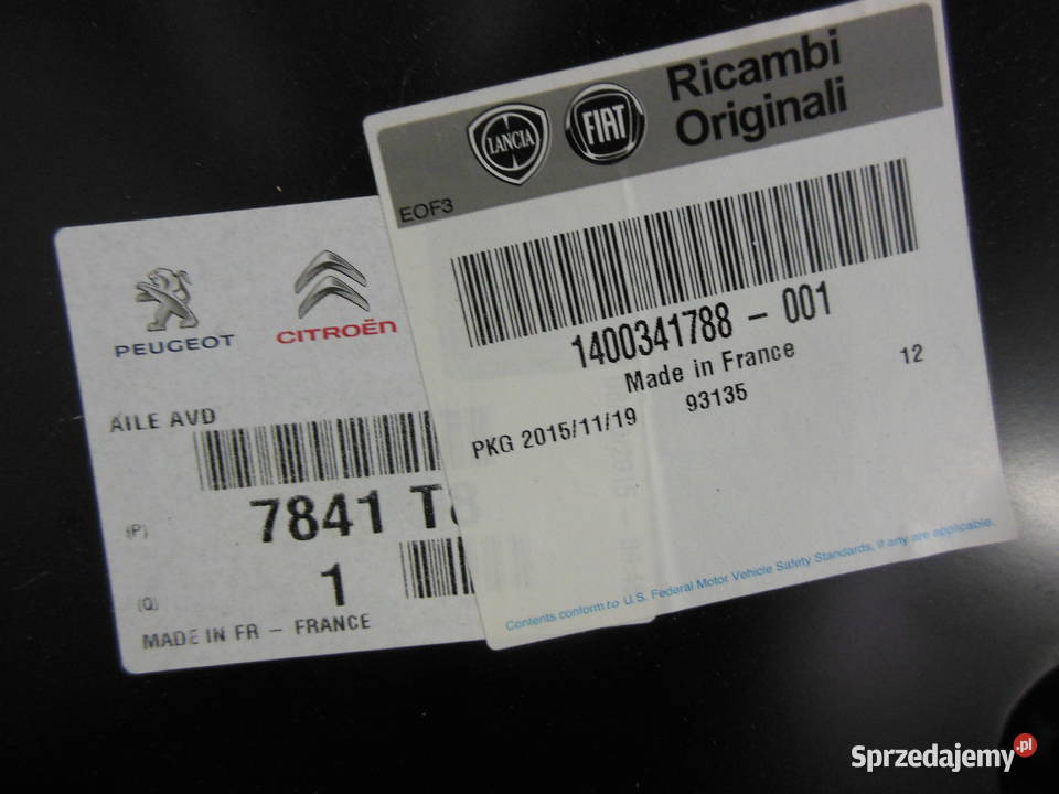 Citroen Jumpy 0716 Błotnik Przedni Prawy Kozy sprzedam