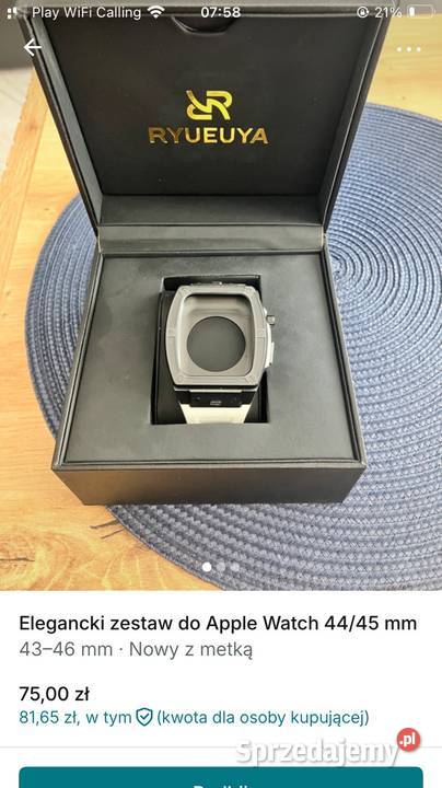 Elegancki zestaw RYUEUYA do Apple Watch 4445 mm sprzedam