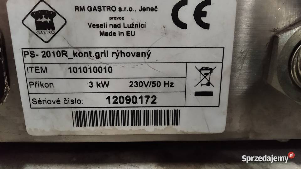 RM Gastro 2010R kontakt grill opiekacz ryflowany