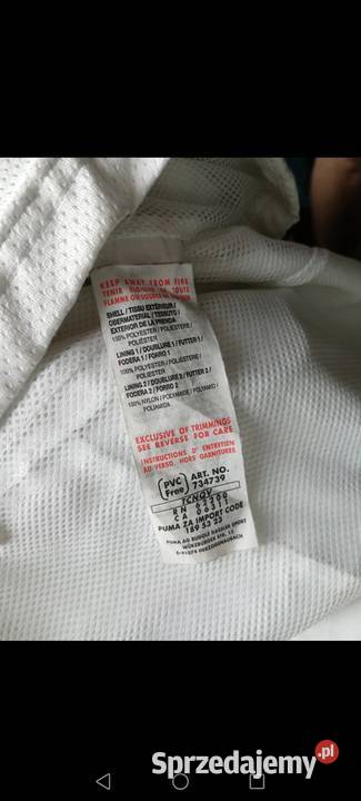 Kurtka Puma wiatrówka biała zasuwana na zamek Krosno sprzedam