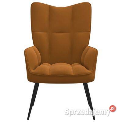 vidaXL Fotel brązowy obity aksamitemsku328081 Warszawa sprzedam