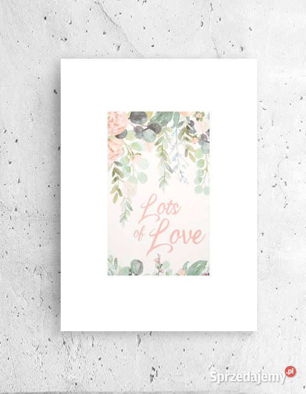 pastelowy plakat A4 love obrazek 21x30 mały pomorskie Gdańsk