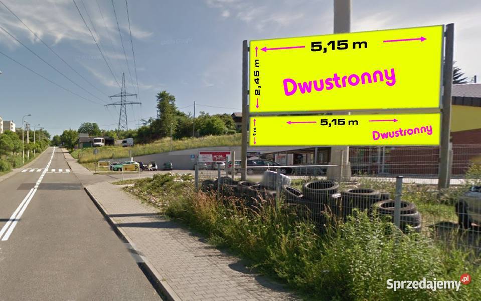 Reklama Billboard dwustronny 4 powierzchnie Trzebinia