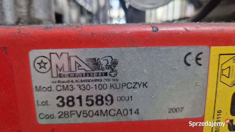 Kompresor tłokowy olejowy Kupczyk KK 400100 Rzeszów