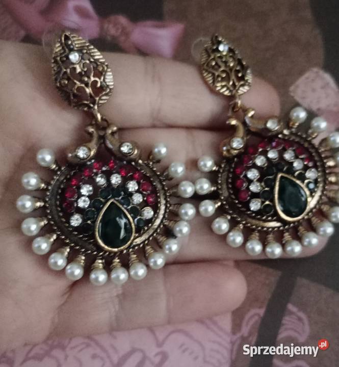 Piękne eleganckie kolczyki osmańskie Białystok sprzedam