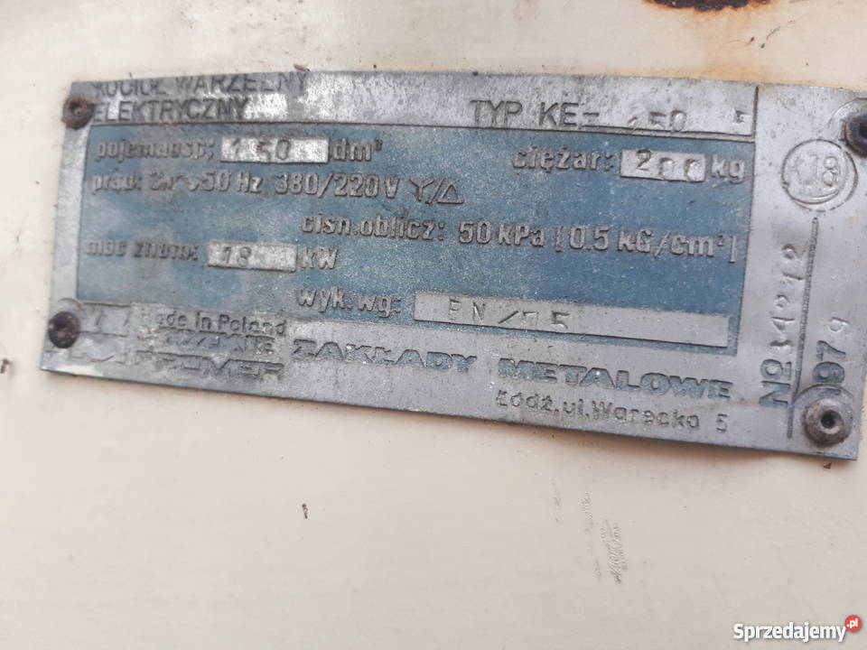 Kocioł warzelny elektryczny Przystajń