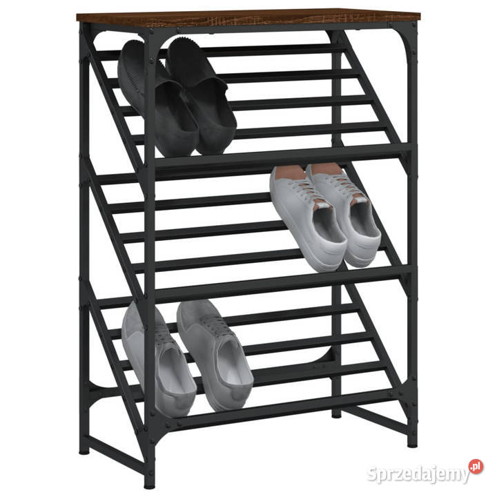 Stojak na buty brązowy dąb 60x30x85 WM833427 Warszawa