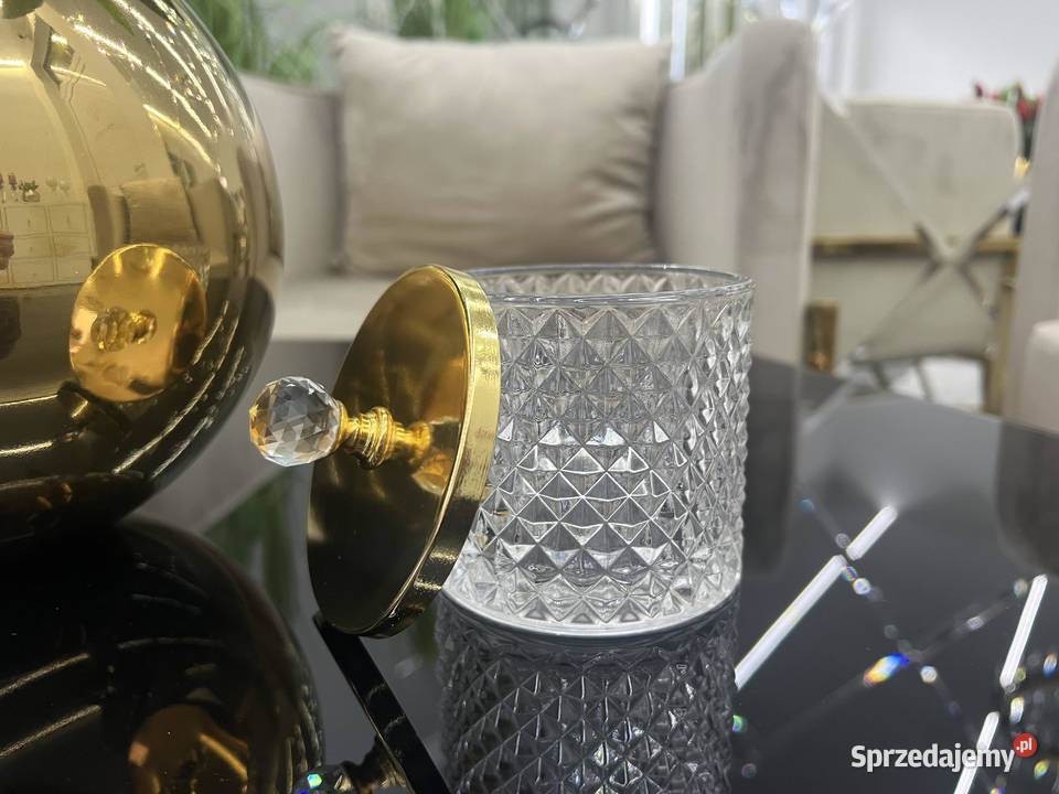 Kryształowa cukiernica pojemnik dekoracyjny Golkowice