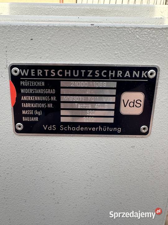 Sejf Duży Bankowy TAURUS 40S II Klasa VdS Skarżysko-Kamienna sprzedam
