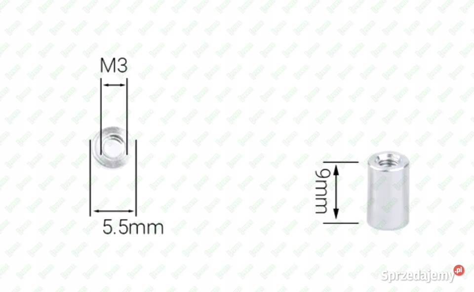 M3X9 SŁUPEK ALUMINIOWA TULEJA DYSTANSOWA Warszawa