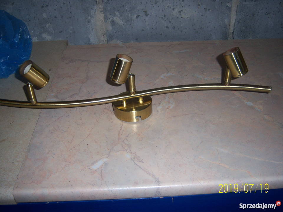 Lampa kinkiet potrójna złota świętokrzyskie sprzedam