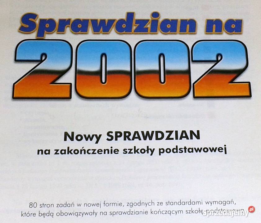 sprawdzian na 2002 nowy sprawdzian na Pozostałe lubelskie Chełm sprzedam