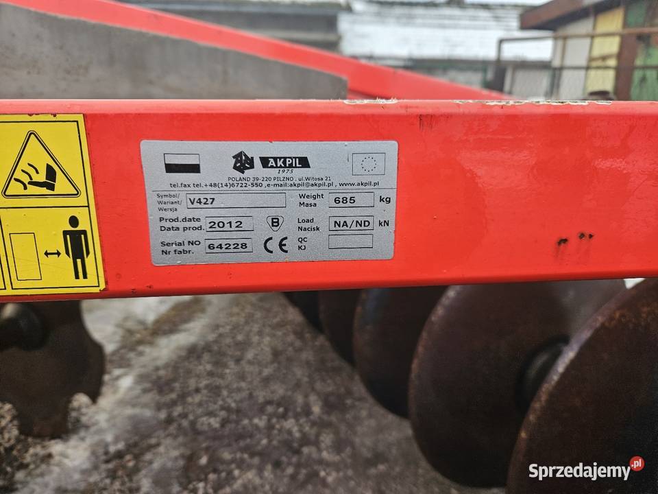 Brona talerzowa talerzówka akpil 4x6 27m małopolskie