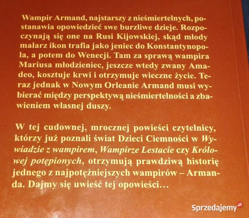 Wampir Armand Anne Rice Chełm