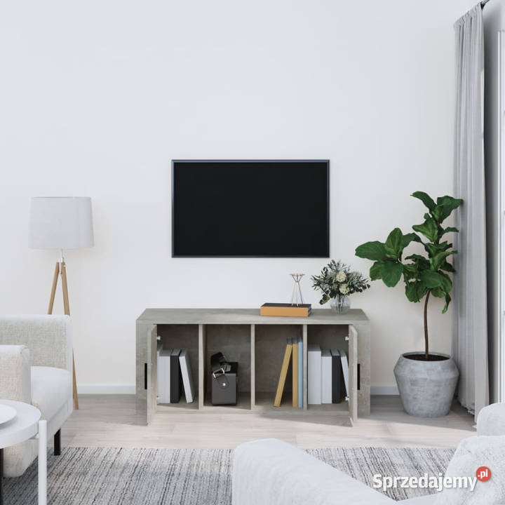 Szafka pod TV szarość betonu 100x35x40 WM816804 RTV mazowieckie Warszawa