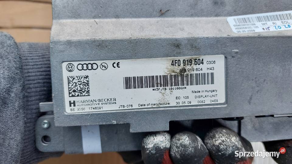 4F0919604 Ekran MMI Audi A4 A5 Q5 A6 Sępólno Krajeńskie sprzedam
