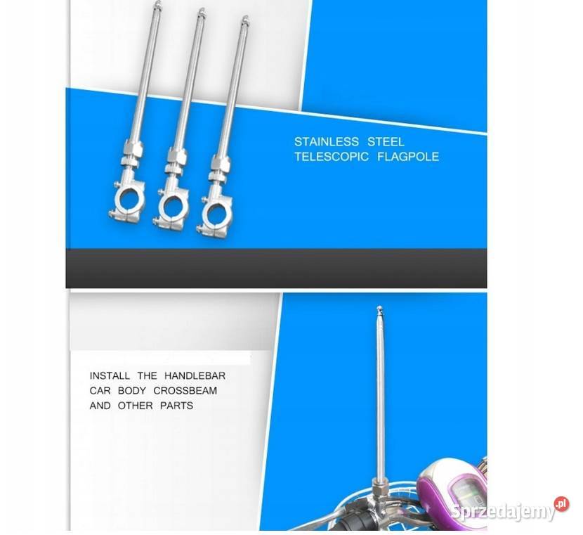 Maszt teleskopowy na motocykl Harley chopper Motoryzacja