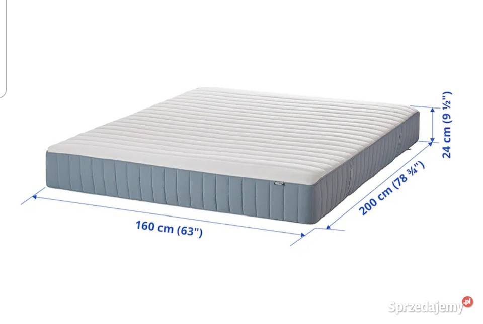 Materac sprężynowy 160x200 Valevag IKEA Szewce sprzedam