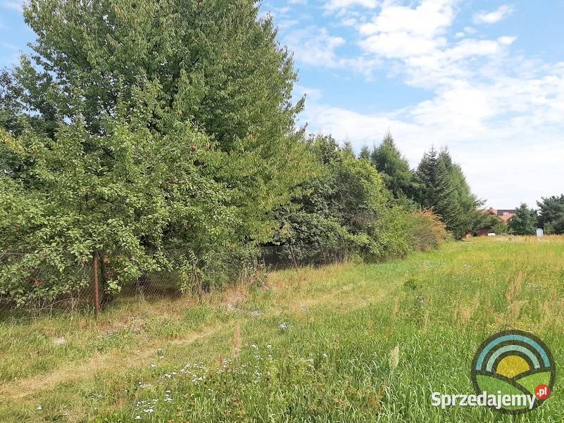 Płaska kształtna 18arowa działka bud k Krakowa małopolskie