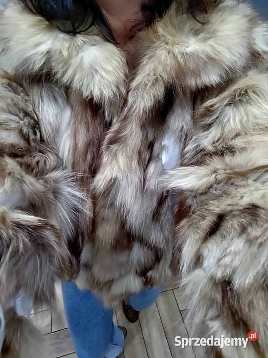 Futro naturalne z lisa oversize śląskie Gliwice sprzedam