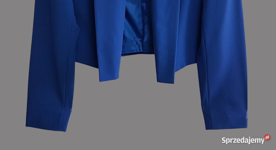 Damski elegancki niebieski żakiet z długim Chrzanów