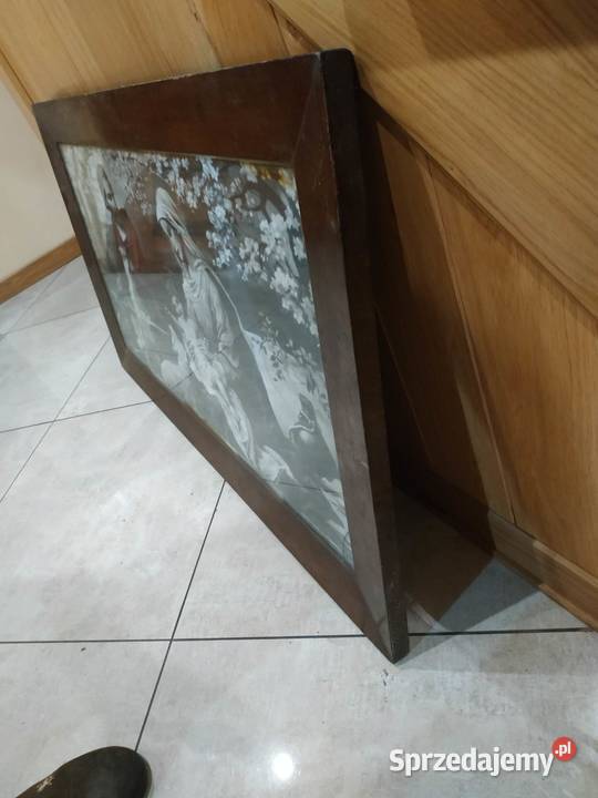 Zabytkowy obraz religijny Święta Rodzina wielkopolskie Wilkowice