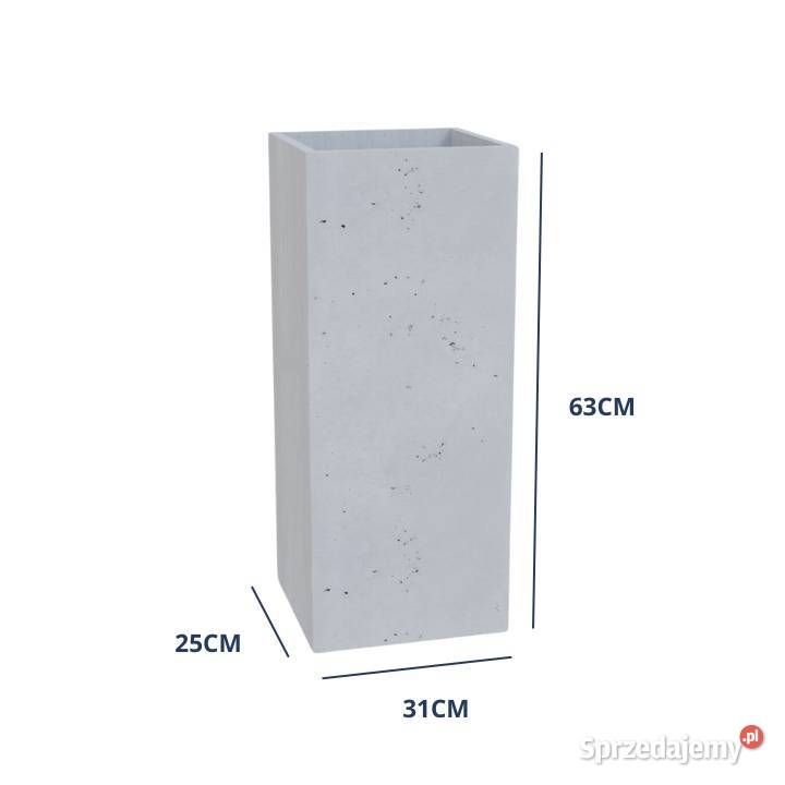 DONICA Betonowa 31x25x63 Na Kwiaty Donice Gdów