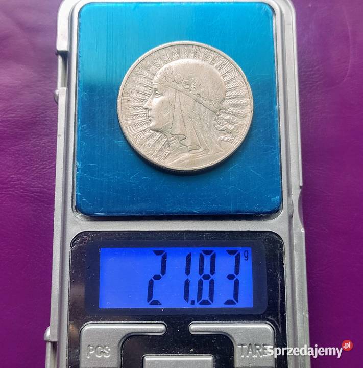 Moneta II RP 10 1932 GŁOWA KOBIETY bzm Srebro Pruszków