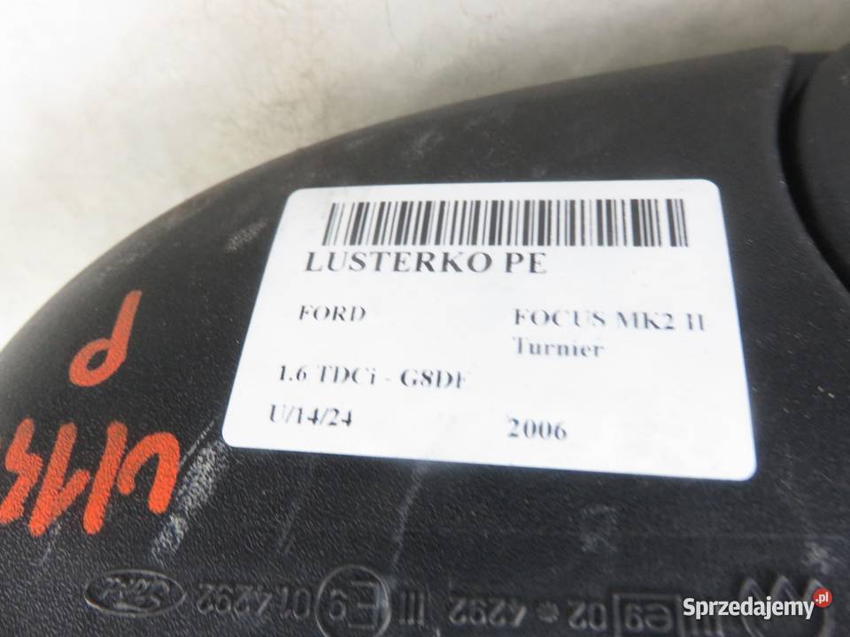 LUSTERKO PRAWE FORD FOCUS MK2 II 5 PIN Motoryzacja