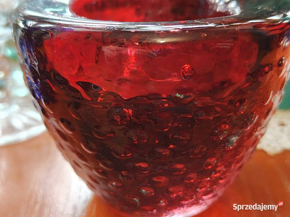 Świecznik szkło Vintage Legnica