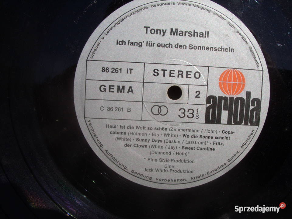 Plyty gramofonowe LP Tony Marschal 2 Wołów sprzedam