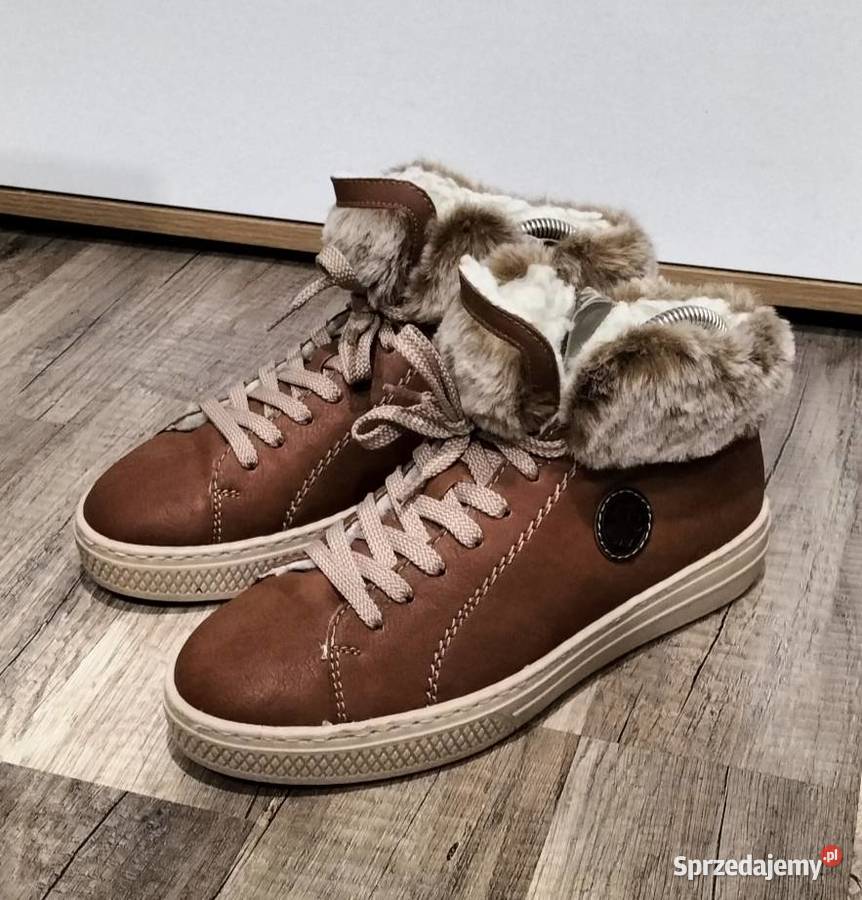 Buty Botki ocieplane Rieker 38 brązowy/beżowy Wałbrzych