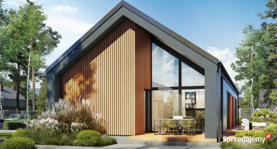 Dom budowany siebie nowoczesna bryła budynku Domy mazowieckie Dębe