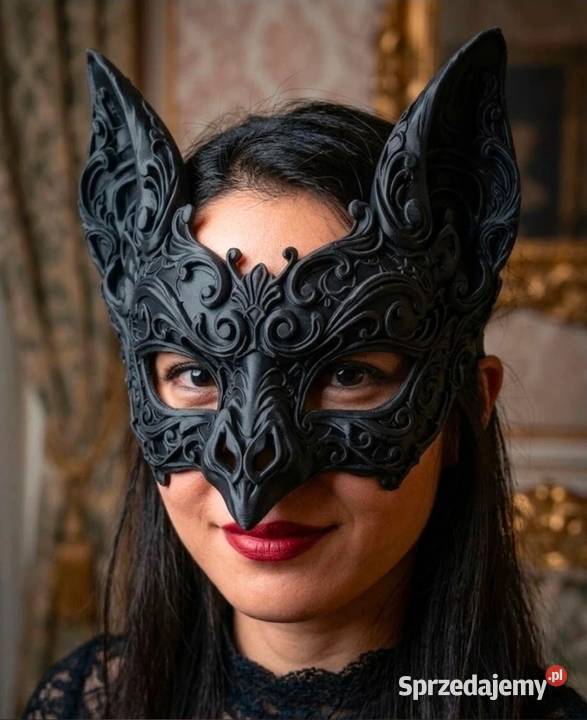 Maska Halloween Nietoperz Goth Wyposażenie wnętrz