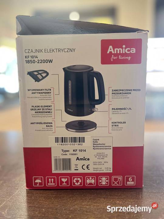 Czajnik elektryczny Amica KF 1014 2200 W 17 l Czajniki Elbląg sprzedam